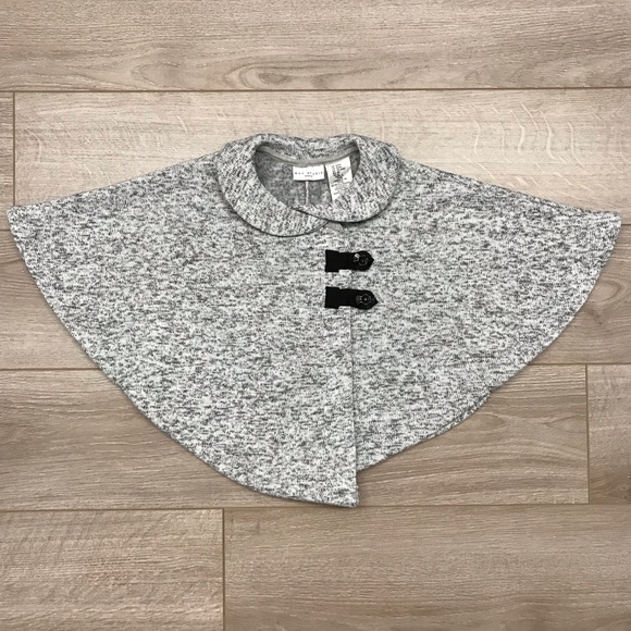 🎉 Max Studio Baby | Grey Poncho Sweater - Picture 2 of 6
